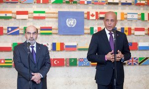 FAO Director-General José Graziano da Silva and Haitian President Michel Joseph Martelly.