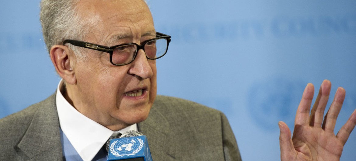 Le Représentant spécial conjoint des Nations Unies et de la Ligue des États arabes en Syrie, Lakhdar Brahimi.