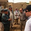OCHA Director of Operations John Ging (right) in Afghanistan on 26 April 2012.