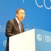 Secretary-General Ban Ki-moon addresses the high-level segment of the 18th Conference of the Parties to the UN Framework Convention on Climate Change.