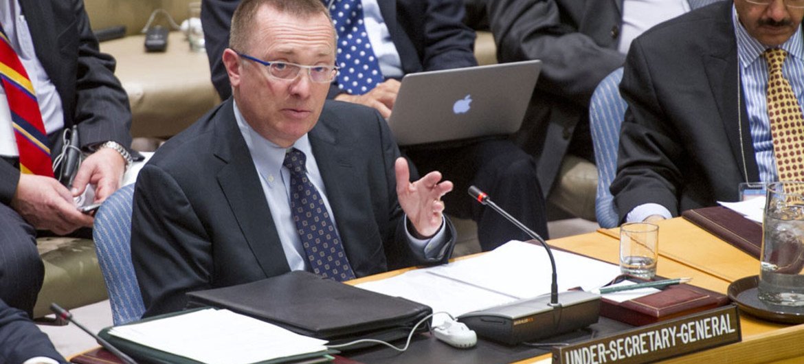 Under-Secretary-General for Political Affairs Jeffrey Feltman presents the Secretary-General’s report on Mali to the Security Council.