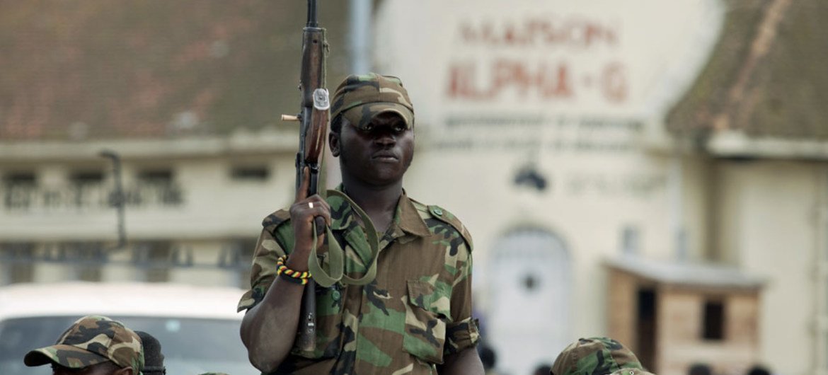 Members of the rebel group known as M23 withdrawing from the North Kivu provincial capital of Goma, Democratic Republic of the Congo (December 2012).