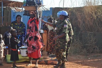 UN peacekeepers in South Sudan assisting civilians caught up in the violence in Wau, the capital of  Western Bahr El Ghazal state.