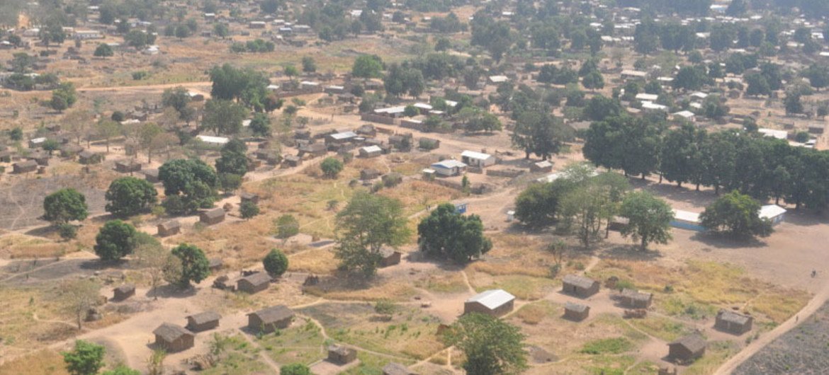 Aerial view of Ndélé in the Central African Republic.