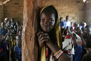 Une jeune fille du village de Mélé, en République centrafricaine.