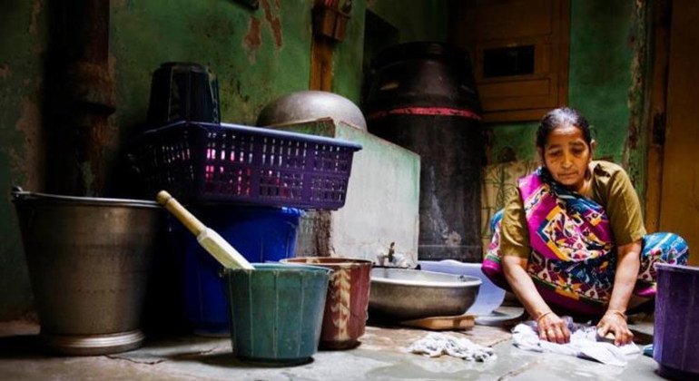 Trabajadora doméstica en la India