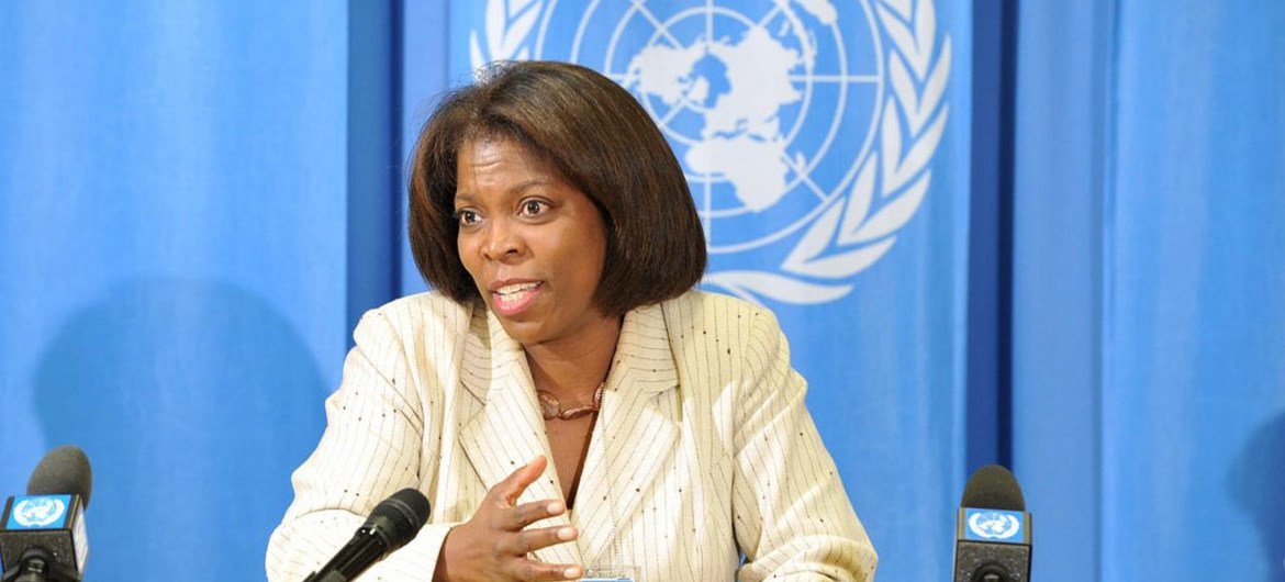 WFP Executive Director Ertharin Cousin addresses press conference on Syrian Refugees in Turkey.