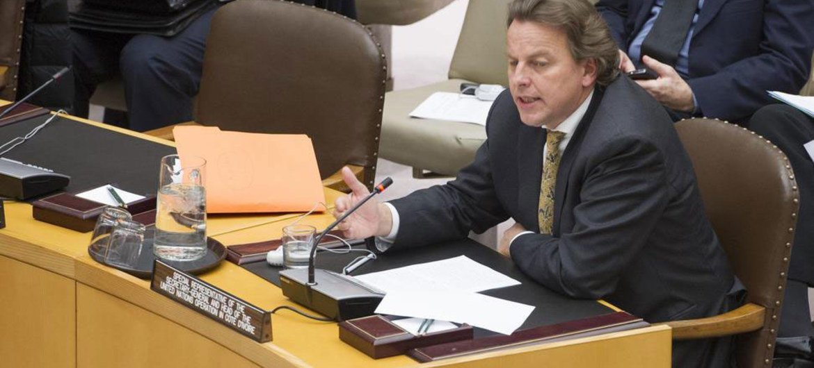 Special Representative Bert Koenders briefs the Security Council on Côte d’Ivoire.
