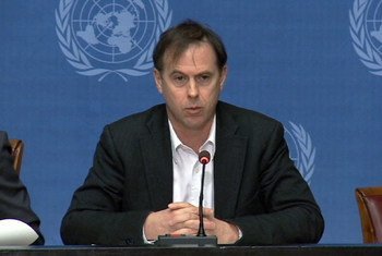 Rupert Colville, porte-parole du Haut commissariat des Nations Unies aux droits de l'homme (HCDH) (archives). Photo ONU/Jean-Marc Ferré