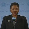La Secrétaire générale adjointe aux affaires humanitaires, Valerie Amos, s'éadresse à la presse sur la situation en Syrie.