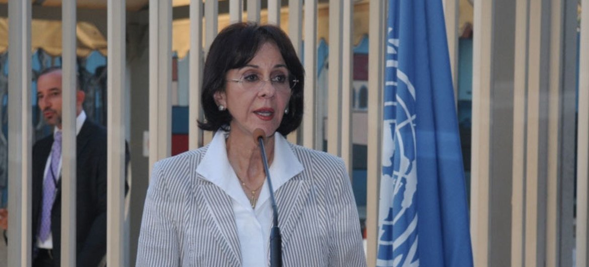 La Secrétaire exécutive de la Commission économique et sociale des Nations Unies pour l'Asie occidentale (CESAO), Rima Khalaf.