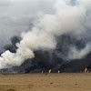 The Al Maqwa oil fields set ablaze by the occupation forces of Iraq   in 1991.