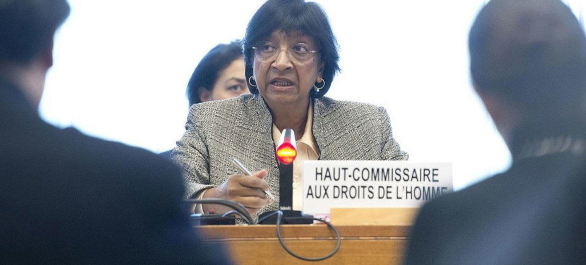 High Commissioner Navy Pillay speaks during the Human Rights Appeal 2013.