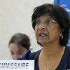 High Commissioner for Human Rights Navy Pillay addresses the 22nd session of the Human Rights Council in Geneva.