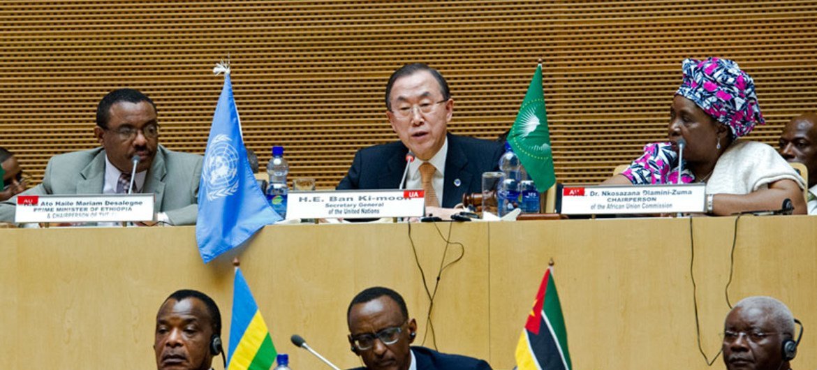 Secretary-General Ban Ki-moon addresses high-level meeting for the Peace, Security and Cooperation Framework for the Democratic Republic of the Congo and the Region.