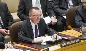 Under-Secretary-General for Political Affairs Jeffrey Feltman briefs the Security Council on the Middle East.