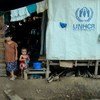 缅甸克钦邦流离失所的儿童在一处由联合国难民署支持的难民营内。克钦邦位于缅甸北部，当地独立组织及其武装力量与缅甸政府军之间冲突不断，导致平民伤亡，大量百姓流离失所。