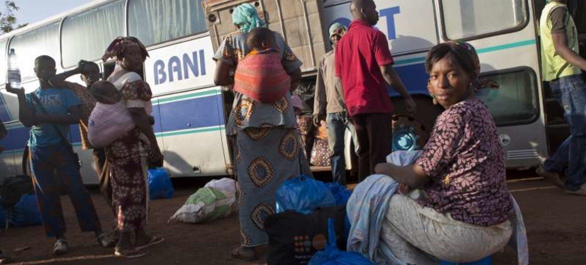 With the resumption of country bus services, some people have been returning home from cities like Bamako.