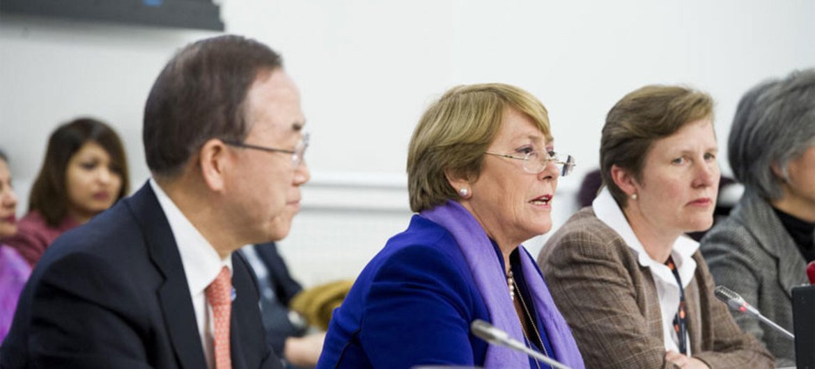 Ban Ki-moon y Michele Bachelet. Foto de archivo: ONU/E. Debebe