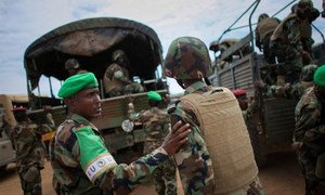 AMISOM troops serving in Belet Weyne, Somalia.