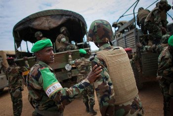 AMISOM troops serving in Belet Weyne, Somalia.