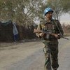 Des Casques bleus patrouillent à Pibor, dans l'état de Jonglei, au Soudan du Sud.