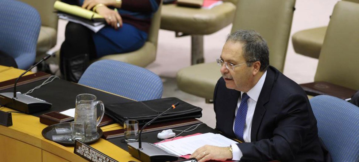 Le Représentant spécial et Chef de la Mission d’appui des Nations Unies en Libye (MANUL), Tarek Mitri.