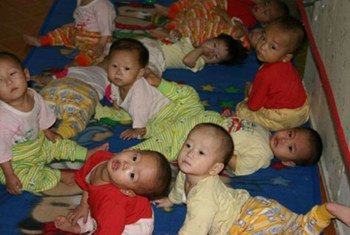 Children at a home in north eastern Democratic People’s Republic of Korea (DPRK).