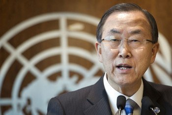 Secretary-General Ban Ki-moon announcing that he is establishing a UN investigation mission on the possible use of chemical weapons in Syria.