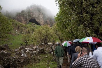 A wide view of Shanidar Cave in the Kurdistan Region of Iraq.