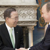 Secretary-General Ban Ki-moon (left) with Prince Albert II of Monaco.