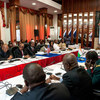 Quadripartite meeting underway at the Liberian Ministry of Foreign Affairs in Monrovia, with the Governments of Liberia, Côte d’Ivoire and the UN missions in both countries. UNMIL Photo/Staton Winter