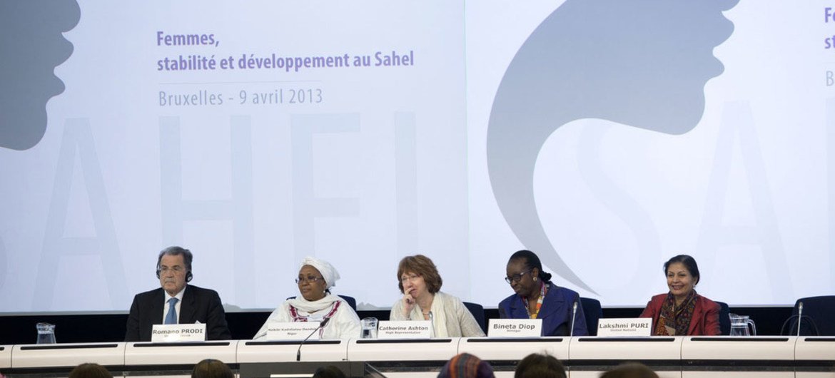 Panel members react to comments from participants at the Conference on Women’s Leadership in the Sahel.