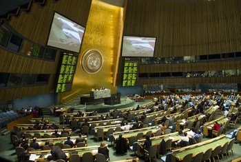 La salle de l'Assemblée générale de l'ONU. Photo ONU/Eskinder Debebe