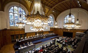 La Cour internationale de justice (CIJ) en session.