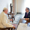 UN Economic and Social Council (ECOSOC) President Néstor Osorio meets with Pope Francis at the Vatican in Rome, 13 April 2013.