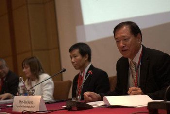 WHO Assistant Director-General Marie-Paule Kieny, (left) addressing the Global Summit on CRVS in Bangkok, Thailand.