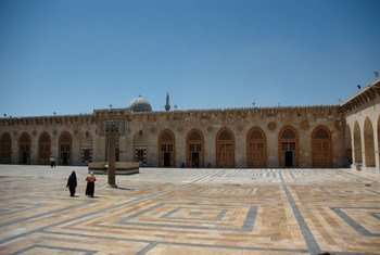La grande mosquée de la ville d'Alep en Syrie.