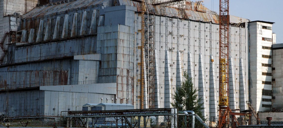 La centrale nucléaire de Tchernobyl en Ukraine.