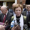 Special Envoy for Africa’s Great Lakes Region Mary Robinson in Goma, Democratic Republic of the Congo (DRC), before leaving for Rwanda.