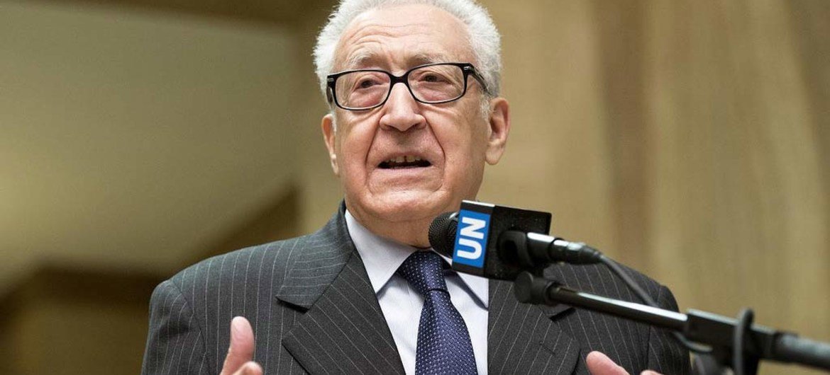 Le Représentant spécial conjoint de l'ONU et de la Ligue des États arabes, Lakhdar Brahimi.