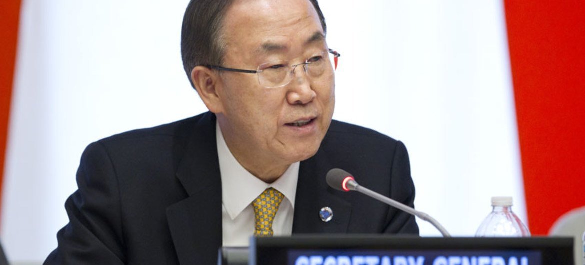 Le Secrétaire général des Nations Unies, Ban Ki-moon. Photo ONU/Rick Bajornas