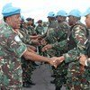 An advance team of the intervention brigade with a special mandate to neutralize and disarm armed groups in eastern Democratic Republic of the Congo, DRC, arrives in Goma.