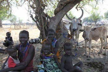 South Sudanese family near Pibor, Jonglei State.