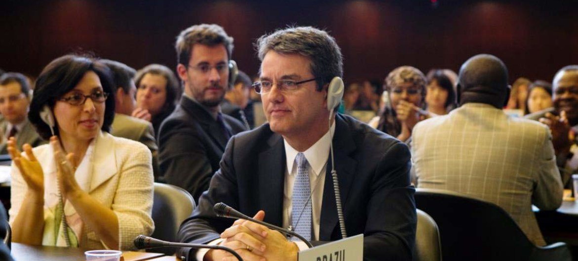 Roberto Carvalho de Azevêdo of Brazil (right) appointed the next Director-General of the World Trade Organization (WTO).