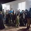 Des familles syriennes continuent de fuir le pays, ici à la frontière avec la Jordanie