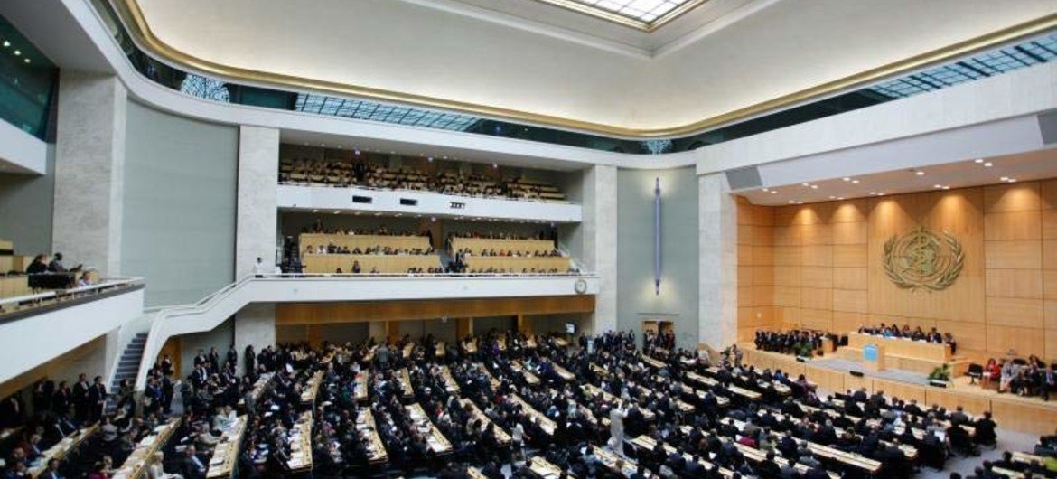 A wide section of delegates attending the opening of the 66th session of the World Health Assembly in Geneva, Switzerland.