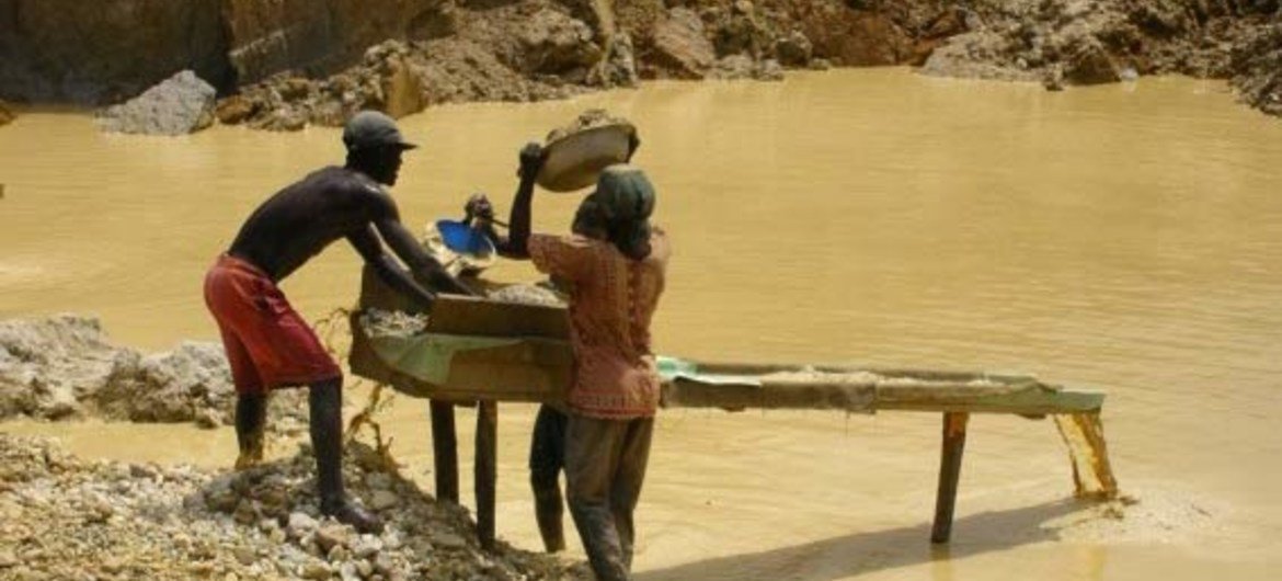 Gold miners in Ghana.