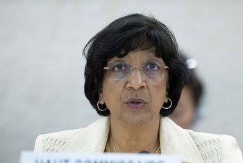 High Commissioner for Human Rights Navi Pillay addresses the 23rd Session of the Human Rights Council in Geneva.
