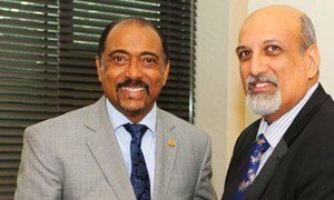 UNAIDS Executive Director Michel Sidibé (left) and Salim S. Abdool Karim, Chair of the newly-established UNAIDS Scientific Expert Panel.